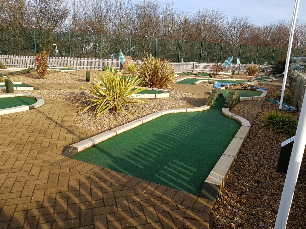 The Ham and Egger Files Minigolf at Dobbies Garden Centre in Peterborough