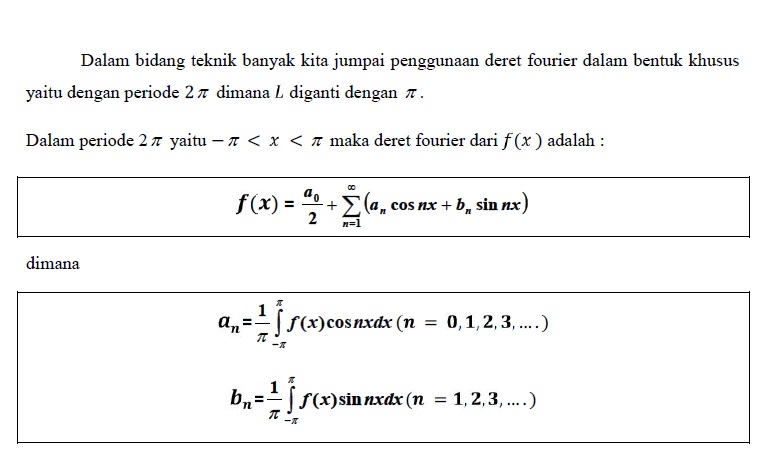 Contoh Soal Dan Pembahasan Deret Fourier - Berbagi Contoh Soal