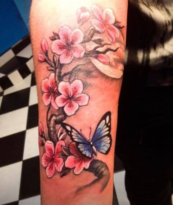 250+ Japanese Cherry Blossom Tattoo Designs With Meanings & Symbolism