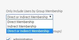Only Include Users by Group Membership option