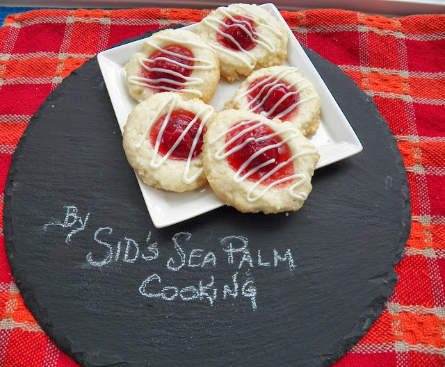 Cherry Pie Shortbread Thumbprint Cookies