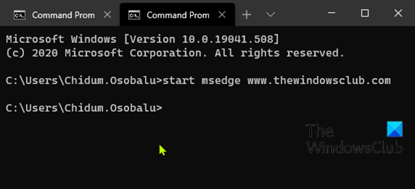 เปิด Edge โดยใช้ Command Prompt-2