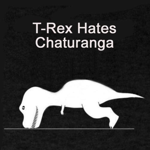 t-rex hates chaturanga