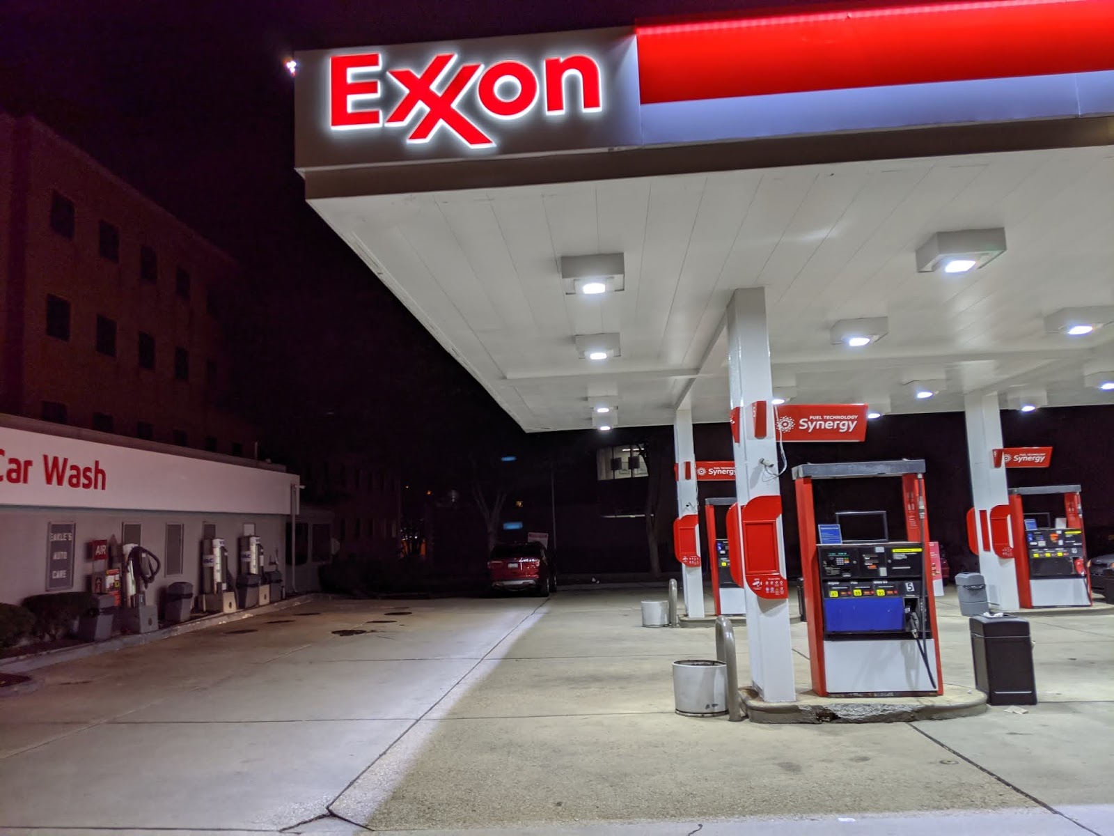 Robert Dyer Bethesda Row More Exxon branding added to Bethesda gas