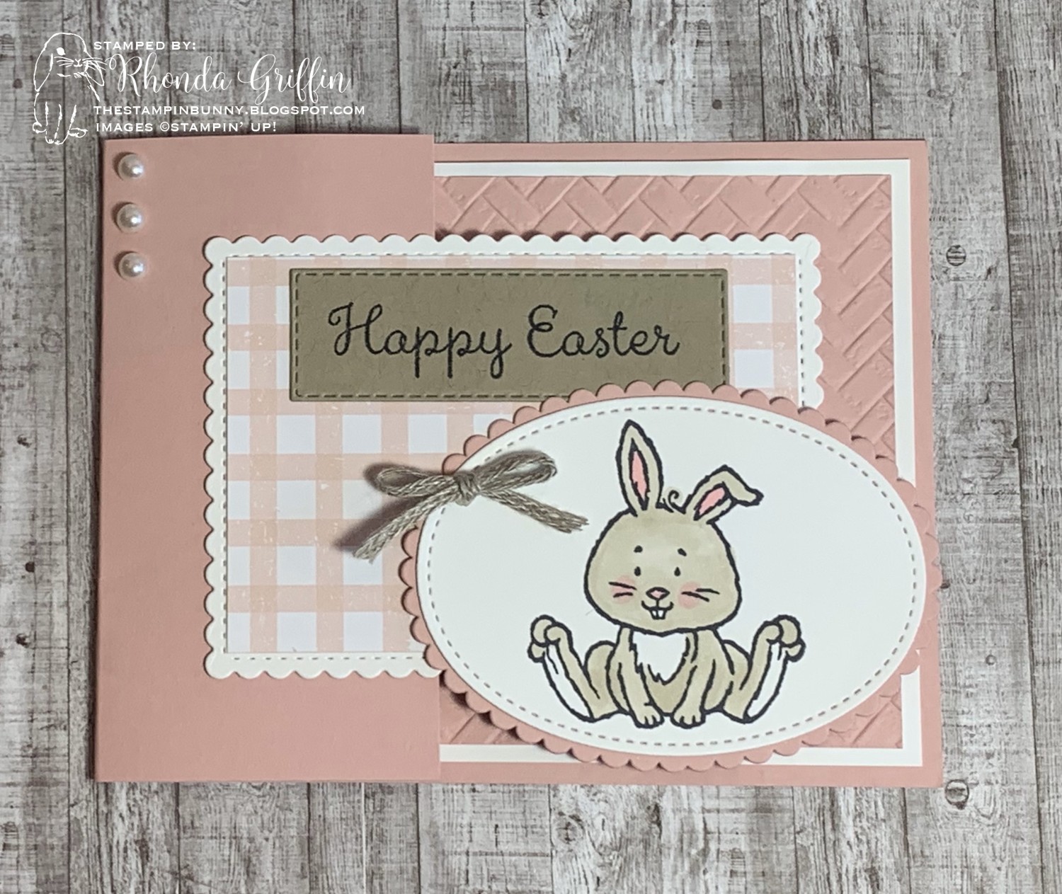 The Stampin' Bunny Easter Bunny Happy Easter Fun Fold Card