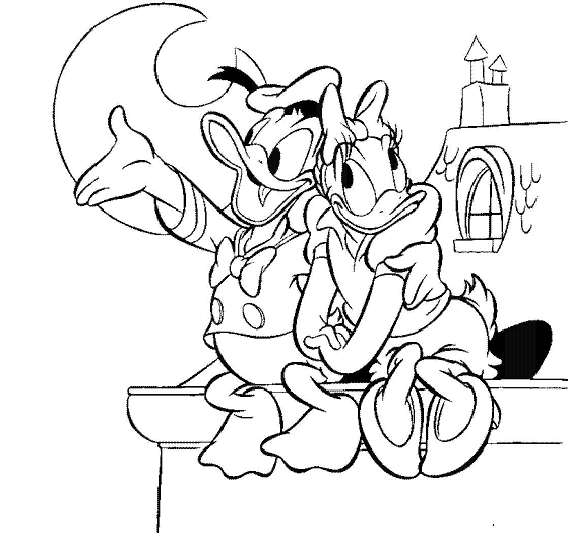 daisy duck and donald duck coloring pages - photo #31