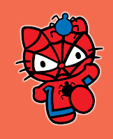 Hello Kitty in Spiderman costume