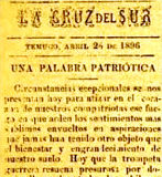 UNA PALABRA PATRIOTICA (1896)