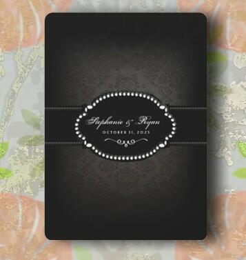 Halloween Ravens Wedding Invitation Back