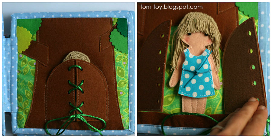 Quiet book for Imagine, Handmade fabric busy book for a girl, развивающая книжка для девочки