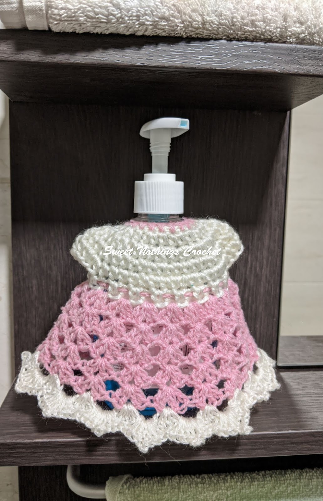 Sweet Nothings Crochet DRESSY SOAP DISPENSER COVER