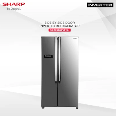 Sharp Side-by-side Inverter Refrigerator (SJ-BLS20AVP-SL)