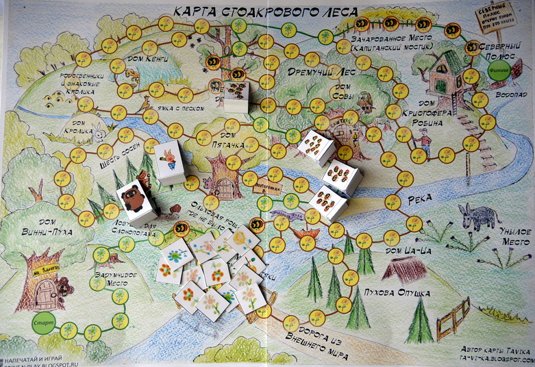 Земля винни пуха карта