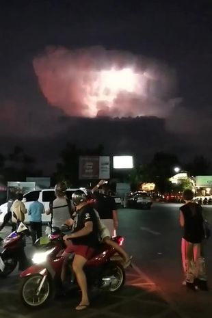 The Thailand UFO in the red cloud.