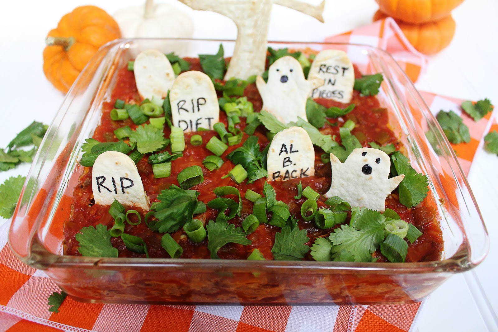 Kylee's Kitchen Cheesy Graveyard Taco Dip
