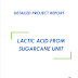 Project Report on Lactic Acid from Sugarcane Unit