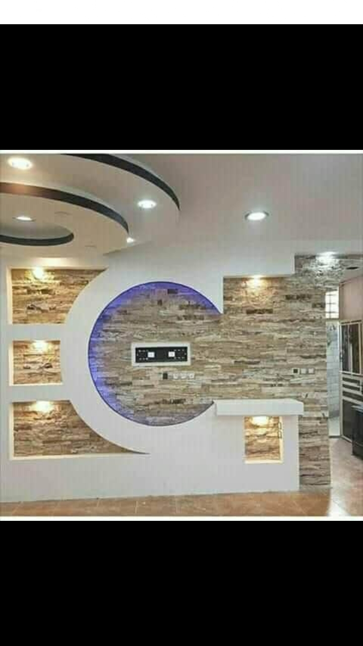 بلازمات جبسأحدث ديكورات جبس للتيليفيزيون LCD الجبس حرفتي DECORATION