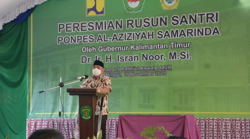 Gubernur Kaltim Dr H Isran Noor Meresmikan Gedung Rusun Santri Pondok Pesantren Al-Aziziyah