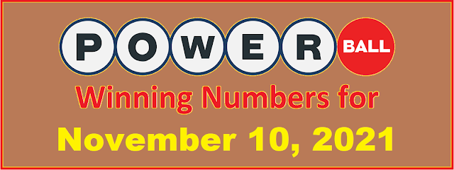 PowerBall Winning Numbers for Wednesday, November 10, 2021