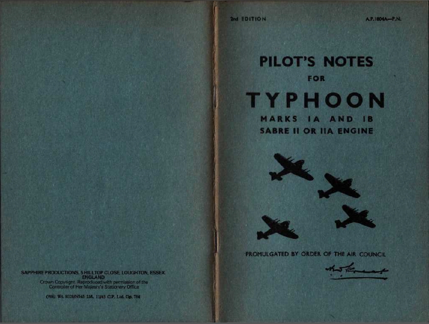 ARQUIVOS AERONÁUTICOS: Hawker Typhoon 1A1B