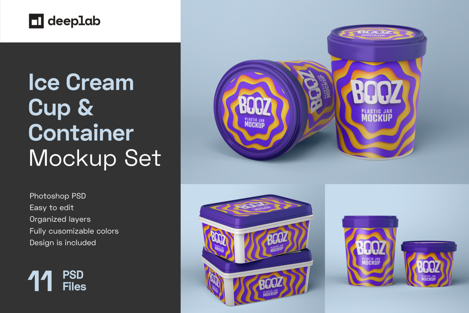 Download Free Download Ice Cream Cup Mockup Set Ice Cream Box PSD Mockups.