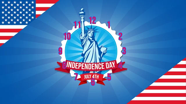 4th of July Independence Day Clock Screensaver