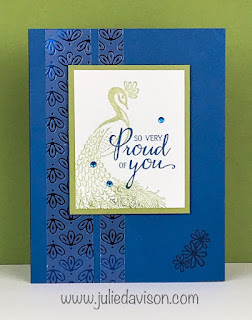 Stampin' Up! Clean & Simple Royal Peacock ~ Noble Peacock Card ~ 2019-2020 Annual Catalog ~ www.juliedavison.com