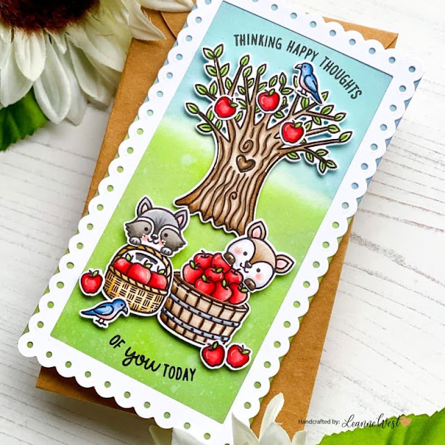 Sunny Studio Stamps: Fall Friends Happy Harvest Fall Card by Leanne West