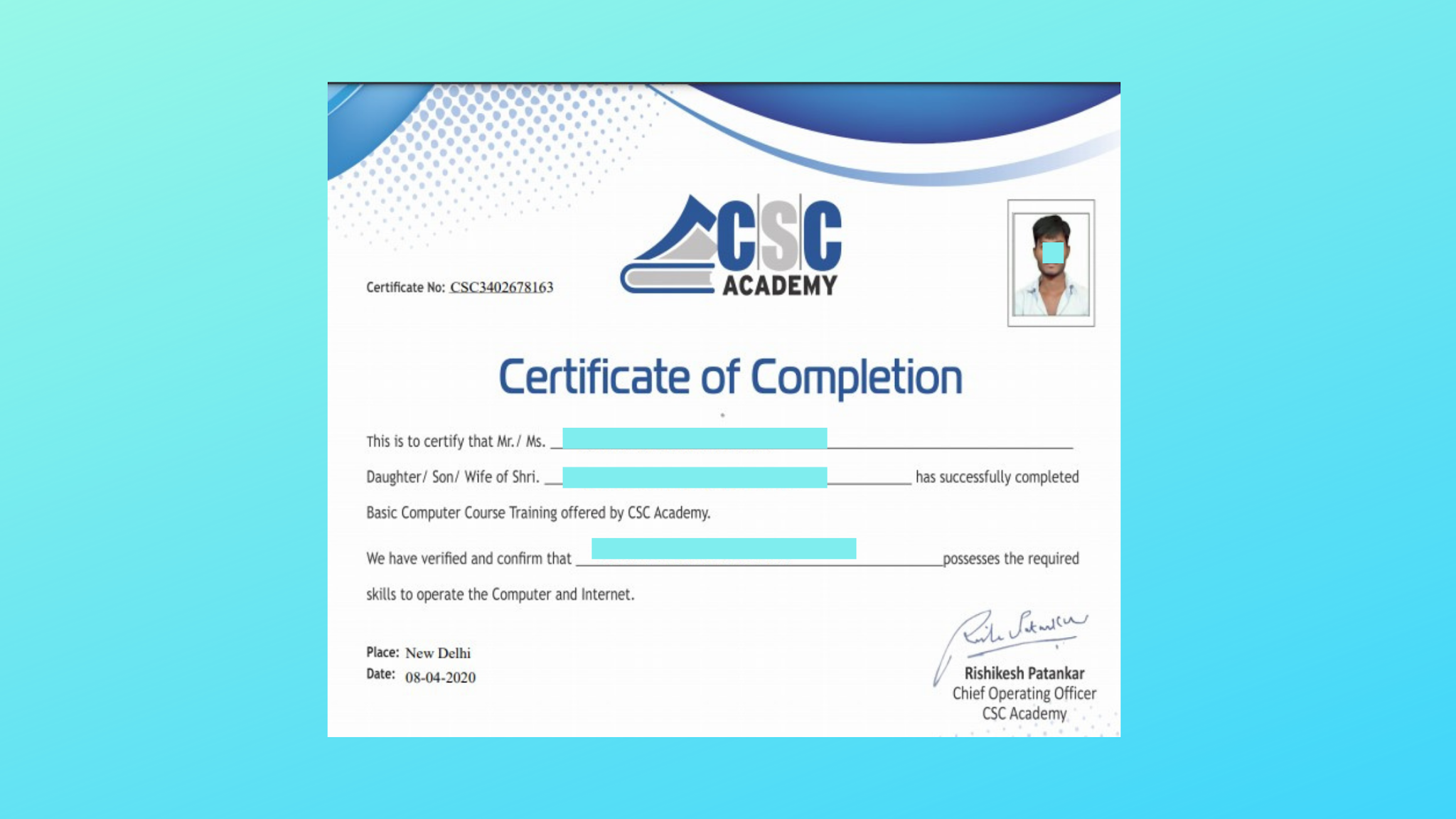 computer certificate design computer certificate design