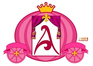 Abc in Princess Carriage. Letras en Carruaje de Princesa.