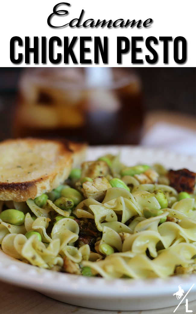 A Cowboy's Life Edamame Chicken Pesto