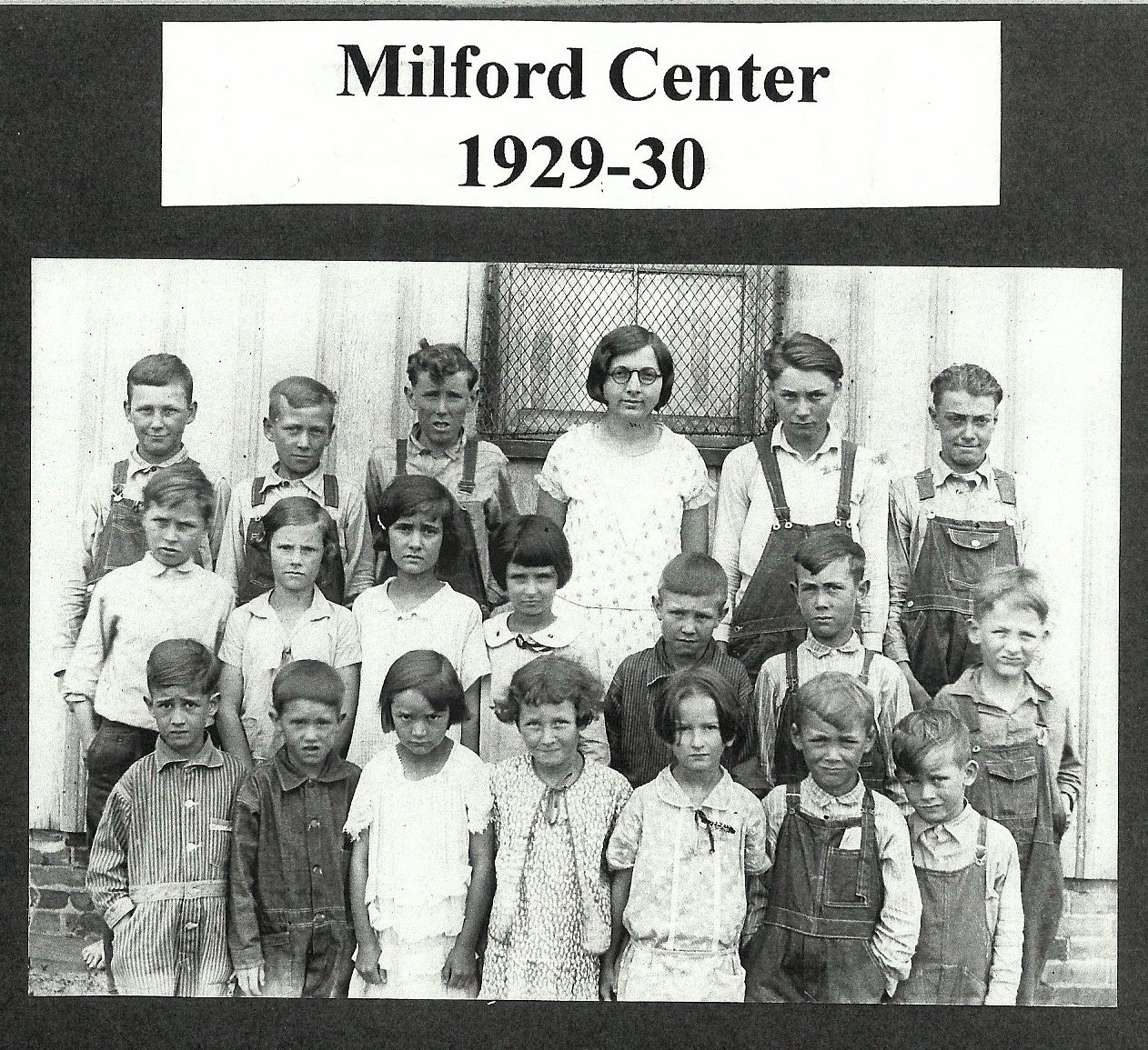 Defiance County, Ohio Genealogy Milford Center School, 1929 1930
