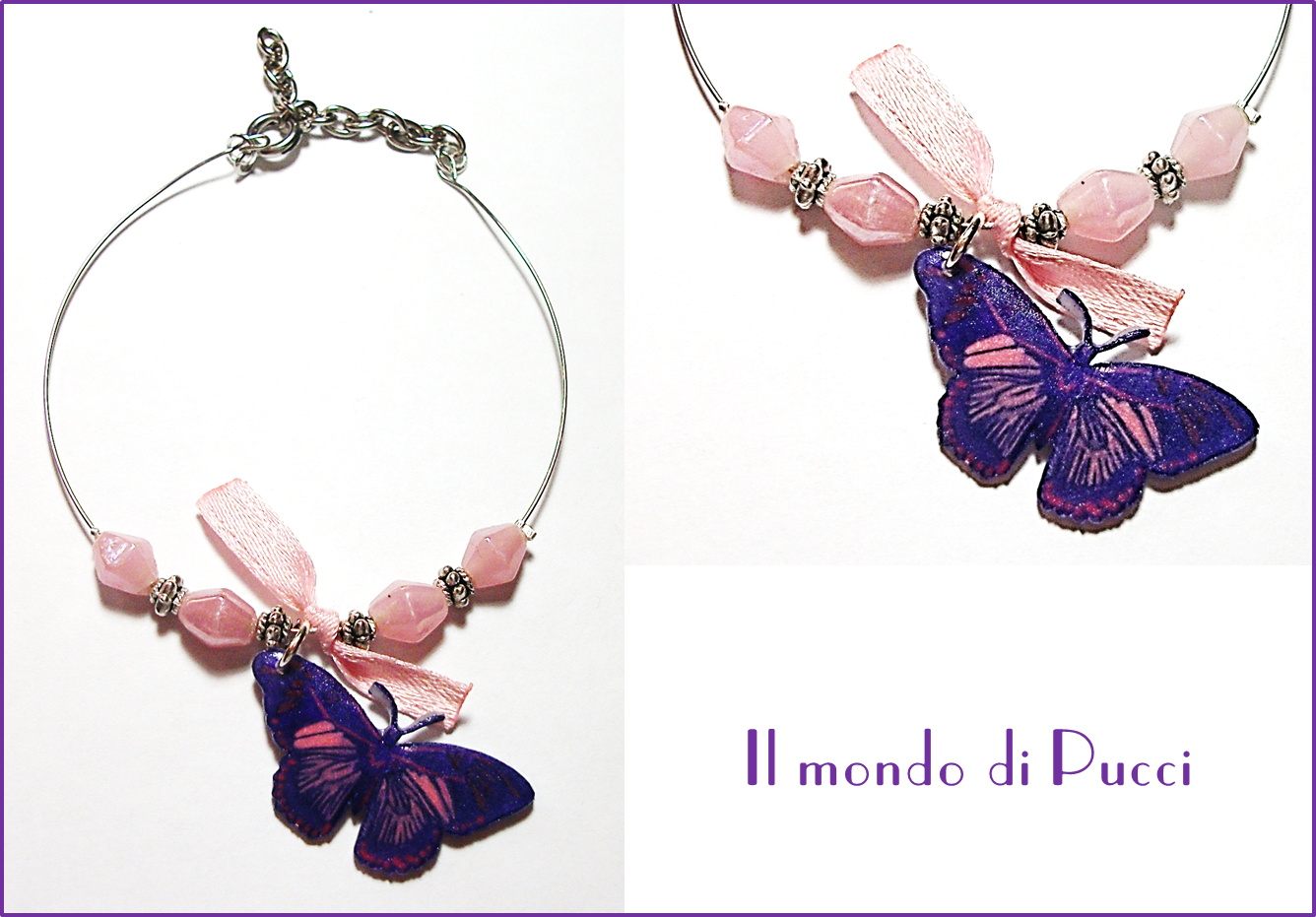 Set Orecchini E Collana Farfalle - Acquista Set Orecchini E Collana - Foto 2