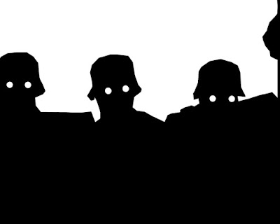soldiers in silhouette