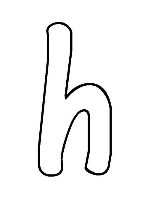 Bubble Letters Lowercase H - Formal Letter