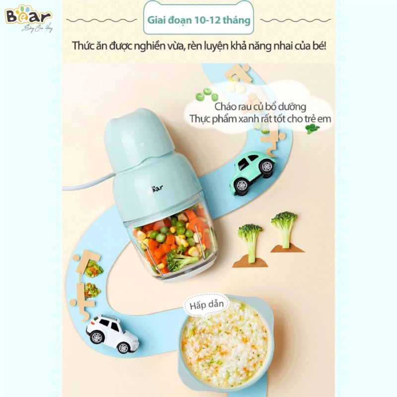 Máy xay thực phẩm Bear QSJ-B01P1 - Blue 33 may xay an dam bear qsj b01p1 16