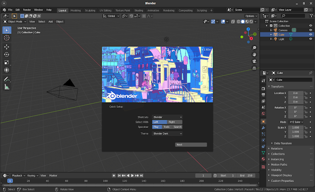 Blender, modellazione 3D, animazione, rendering e post produzione