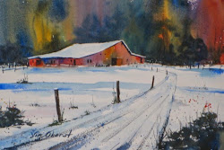 depth creating distance artist painting illusion fence watercolors oberst jim spaced posts