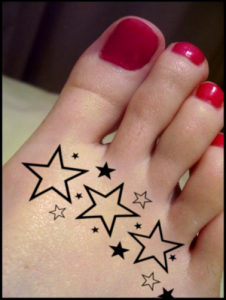 Star Foot Tattoos Art