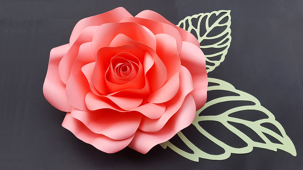 Large Paper Rose Template Free