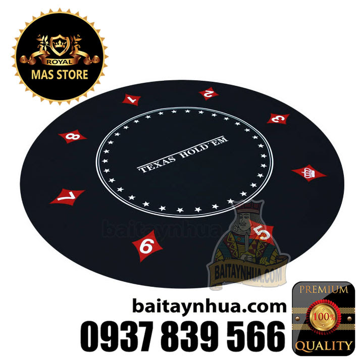 ♠ Thảm Trải Bàn Poker Cao Su Cao Cấp - Đẳng Cấp V.I.P - 9