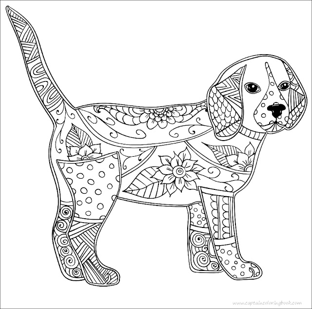 Hund erwachsene Antistress oder Kinder Malvorlagen Free Mandala