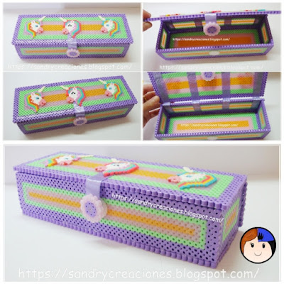 Estuche Hama beads Midi Unicornios