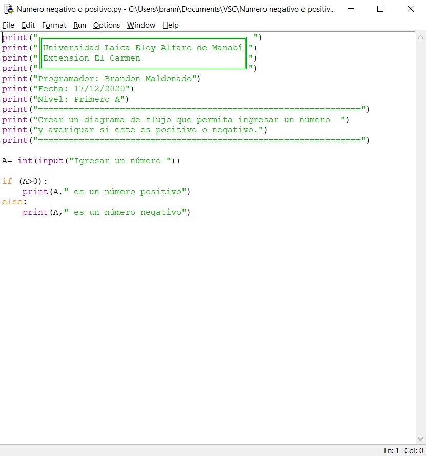 Programa (Diagrama de flujo y código en Python )