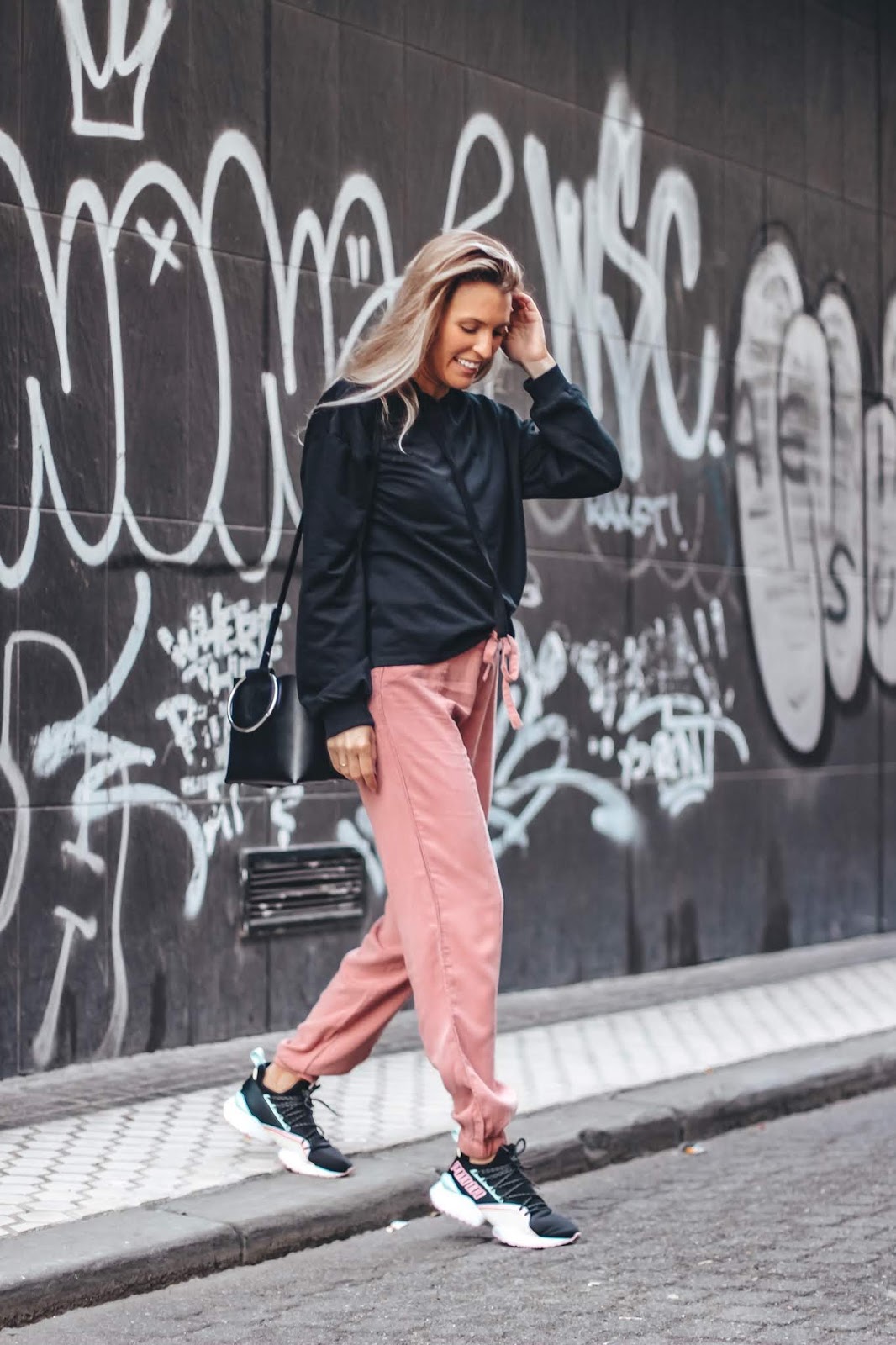 Pantalones cargo rosas Mi tacón de quita y pon