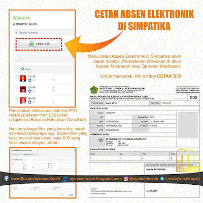 Cetak Absensi Guru (S35)