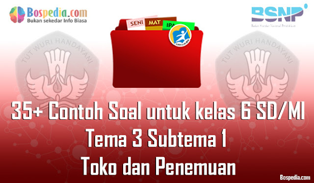 35+ Contoh Soal untuk kelas 6 SD/MI Tema 3 Subtema 1 Toko dan Penemuan