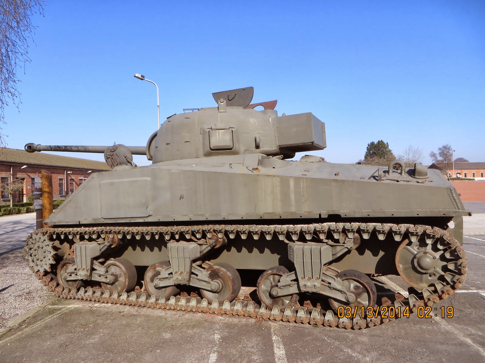 Sherman Tank, Battle of the Bulge, Bastogne Barracks, Belgium