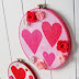 DIY Valentine’s Day embroidery wall hanging