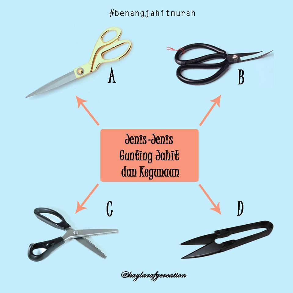 Jenis Jenis Gunting Jahit Dan Kegunaannya